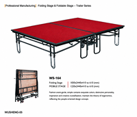 Escenario Plegable Móvil de Aleación de Aluminio y Hierro con Ruedas, Diseño Modular Portátil, Gran Capacidad de Carga, Duradero para Interiores/Exteriores