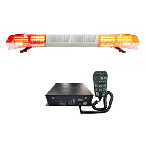 Pabrik Pemasok 148Cm Led Amber Peringatan Lightbar Darurat Lightbar dengan Speaker Auto Truck Alarm Horn