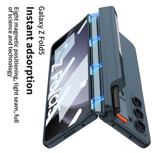 Étui en cuir ultra-fin à sensation de peau, avec charnière magnétique pliable et protection intégrale pour Samsung <span class=keywords><strong>Galaxy</strong></span> <span class=keywords><strong>Z</strong></span> <span class=keywords><strong>Fold</strong></span> 4, <span class=keywords><strong>Fold</strong></span> 5, <span class=keywords><strong>Fold</strong></span> 6 - Product Image 5