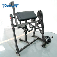 Appareil de musculation professionnel robuste en acier haut de gamme réglable pour curls des biceps assis et triceps
