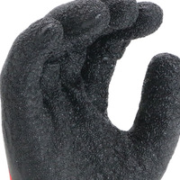 Gants de travail MaxiPact en polyester 13 jauges, latex froissé antidérapant, durables et flexibles, avec poignet tricoté 22-27 cm, gants de sécurité généraux