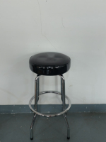Tabouret de bar pivotant chromé à anneau unique, capacité 300 lb, prix usine, idéal pour atelier