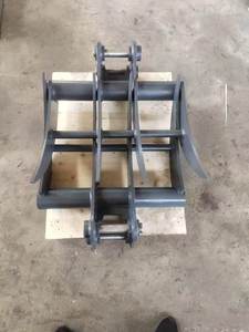 Râteau à racines robuste pour mini-excavatrice de 1 à 3 tonnes, accessoire de défrichage, râteau à broussailles, râteau squelette haute résistance - Product Image 2