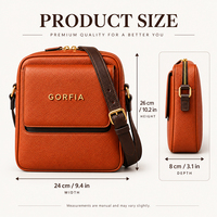 Sac bandoulière décontracté en cuir PU pour homme avec logo personnalisé, sac messager étanche, faible MOQ 100 pièces, sac de marque d'usine