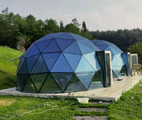 Geo Dome House Grand Dôme Géodésique Kit Tentes Glamping Garden Glass Polycarbonate Igloo Dome House