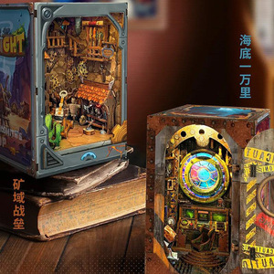 Mini Casa delle Bambole in Legno Fai-da-Te con Angolo Lettura, Kit Puzzle 3D Fatto a Mano per Bambini, Arredamento per Età 14+ Unisex - Product Image 3