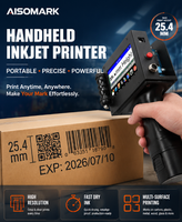 Impresora de Inyección de Tinta Manual Industrial Aisomark de 1 Pulgada, Nueva, Portátil, USB, para Identificación de Productos, Fecha, Número de Serie, Código de Barras
