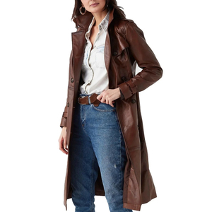 Abrigos de Cuero Genuino para Hombre, Estilo Nuevo, Personalizados, Tallas Grandes, Largo Regular, Color Personalizado, Cierre de Botones, Abrigos de Cuero para Mujer - Product Image 4