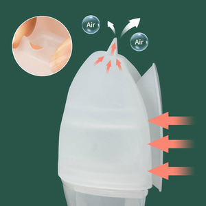 공장 맞춤형 새로운 디자인 식품 학년 핸즈 프리 흡입 유방 우유 수집기 실리콘 웨어러블 유방 펌프 매뉴얼 - Product Image 3