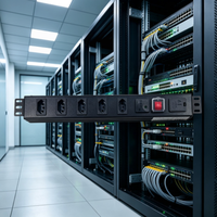PDU de distribution d'alimentation 120 V à 12 prises, montable en rack, protection contre les surtensions, taille personnalisable, norme américaine, pour l'Amérique du Nord