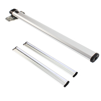 Pied de table pliant CAPEXRV avec rails de guidage de 50 cm, en alliage d'aluminium argenté, pour camping-car et caravane