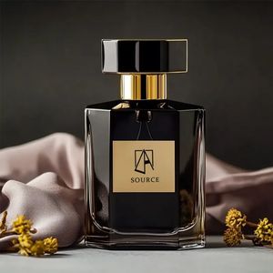 Botella de Perfume de Vidrio Cuadrada Transparente de 50 ml y 100 ml con Diseño de Rayas para <span class=keywords><strong>Mujer</strong></span>, Personalizada OEM de Lujo, con Tapa de Cuello Prensado - Product Image 5