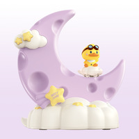 Lampe d'ambiance LED en forme de lune et d'étoile, rechargeable par USB, mini lampe de table pour chambre à coucher, chambre d'enfant, cadeau