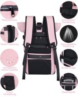 Sac à dos unisexe à enroulement 27L grande capacité compartiment pour ordinateur portable 17 pouces polyester imperméable bandoulière arquée voyage randonnée