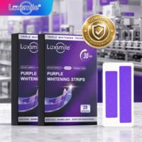 Luxsmile OEM ODM Conforme aux normes européennes Kit de blanchiment dentaire personnalisé sans peroxyde Pap 7 traitements Marque privée Bandes blanchissantes violettes V34