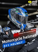 Nouveau casque de sécurité intégral de style Mecha AXK, coque en ABS, visière relevable, certifié DOT/3C, doublure en mousse, double visière, grande visière détachable
