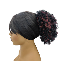 Perruque queue de cheval bouclée frisée avec cordon de serrage et pince à griffes, extension de cheveux courte et bouclée polyvalente pour femmes, coiffure quotidienne