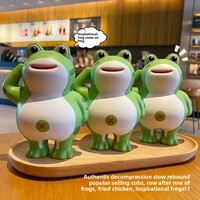Jouet grenouille anti-stress, figurine en peluche à récupération lente, animal en peluche mignon, marionnette câlinable pour décoration de bureau