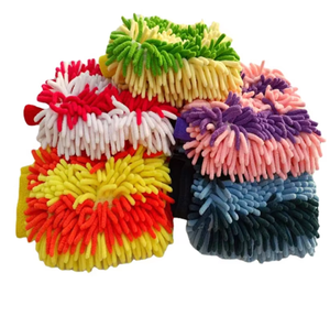 Gant de lavage de voiture en microfibre, doux, <span class=keywords><strong>double</strong></span> face, en chenille colorée - Product Image 2