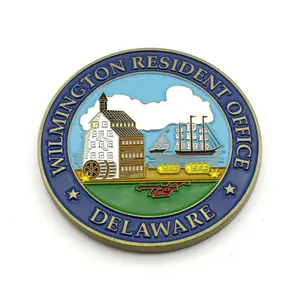 제조자 싼 주문 유로 모양 빨간 섹시한 무희 에폭시 수지 금속 미국 고대 외국 도전 동전 - Product Image 1