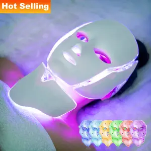 Populaire Producten In De VS Beste Beauty Spa-Behandeling 7 Kleuren Led Gezichtsmasker Led Rood Licht Therapie Gezichtsmasker Apparaat En Nek