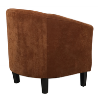 Fauteuil simple en velours Vintage rétro, coussin de siège épais, style rétro,