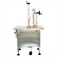 Machine de remplissage pneumatique linéaire semi-automatique pour bidons métalliques et bouteilles, haute précision, applications huile, gaz, peinture, cosmétiques