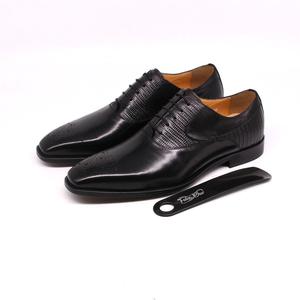 Large <strong>Mens</strong> Dress Shoes Genuine Calf Leather Black <strong>Blue</strong> Handmade Square Toe Oxford Shoes for <strong>Men</strong> <strong>Brogue</strong> Wedding Shoes - Product Image 6