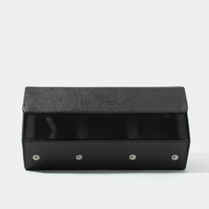 Rouleau de montre de luxe en cuir PU portable de la dernière conception de l'usine MingFung Emballage de voyage Boîte de rangement pour montre à 3 emplacements 22.8x9.5x7.2cm - Product Image 4