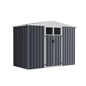 EG0804-H160 <span class=keywords><strong>Caseta</strong></span> de Almacenamiento Metálica para Jardín, Cobertizo de Almacenamiento Exterior, Cobertizo de Acero para Patio Trasero, Cobertizo con Estructura de Acero - Venta Directa de Fábrica - Product Image 6