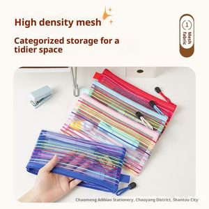 กระเป๋าใส่เครื่องเขียนแบบตาข่ายสีสันสดใสสำหรับนักเรียน - Product Image 2