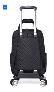 Borsa Trolley Unisex in Nylon Impermeabile con Motivo a Reticolo, Alla Moda, Leggera, Semplice <span class=keywords><strong>Valigia</strong></span> Trendy - Product Image 6