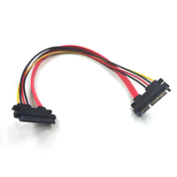 Cable SATA de 22 pines 7 + 15 pines Serial ATA SATA Data Power Combo 30CM Cable de extensión de cobre conector convertidor Cables de producto