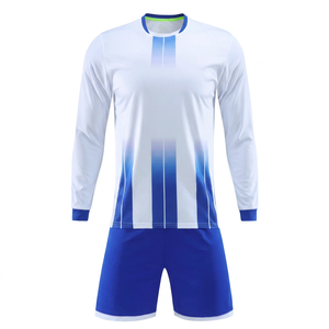 Uniformes de football pour enfants et adultes à manches longues et courtes personnalisés DIY Kits de football universitaire Ensembles de maillots de football pour hommes et enfants - Product Image 1