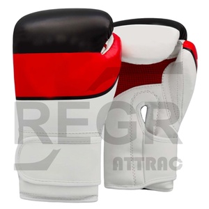 Fashion PU Leather Boxing <b>Gloves</b> for Training Martial Arts New Black Red OEM Logo Thai Color Material Adults People Origin <b>Type</b> - Product Image 1