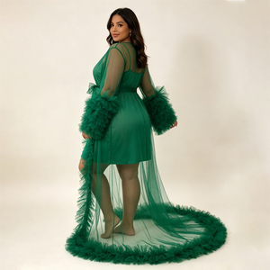 Abito <span class=keywords><strong>da</strong></span> Sposa in Tulle Trasparente Ettereo <span class=keywords><strong>per</strong></span> Servizio Fotografico, Matrimonio, <span class=keywords><strong>Maternità</strong></span>, Baby Shower, Gravidanza - Product Image 1