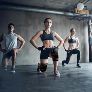 Genouillère de sport couleur cuivre pour la randonnée, le basketball, la course à pied – Sangles de compression respirantes pour une protection articulaire complète - Product Image 4