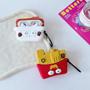 غطاء سماعات أذن جديد قابل للتخصيص بتصميم كرتوني لطيف مقاوم للسقوط على شكل بطاطس مقلية، غطاء سيليكون واقي لسماعات البلوتوث - Product Image 3