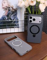 Coque de téléphone antichoc avec support magnétique en métal pour iPhone 18 Pro 17 16 13 12 11 Pro Max 15 14 Plus, compatible avec la charge sans fil