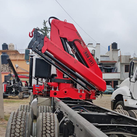 Grue articulée BOB-LIFT de 6,3 tonnes pour le recyclage des déchets, montée sur camion, bras hydraulique pliable, portée de 14,5 m