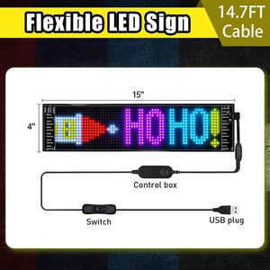 Letrero LED Programable para Automóvil, Rectangular, Multicolor, Control por Aplicación, Pantalla Bluetooth para Publicidad, Señalización Comercial Interior - Product Image 4
