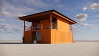 Maisons préfabriquées prêtes à installer, magasins préfabriqués, deux chambres, conteneur de luxe