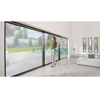 Porte pliante en verre sans cadre Portes coulissantes en accordéon en verre pour l'extérieur et l'intérieur