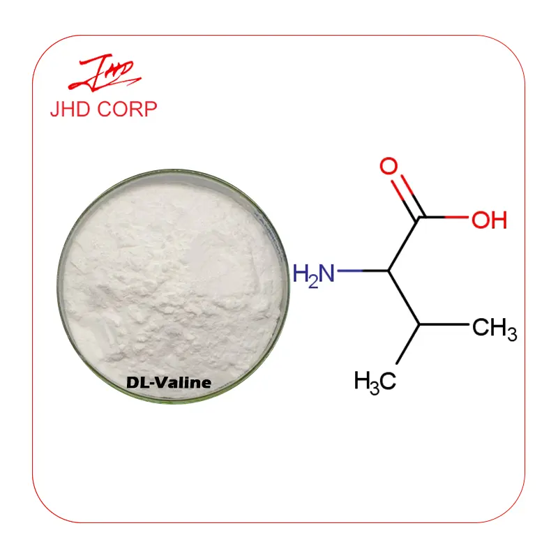 JHD Сыпучие пищевые добавки аминокислоты CAS 516-06-3 99% DL-валин
