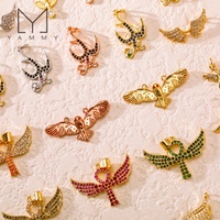 Yammy YYS149 Accessoires DIY plaqués or avec zircon, pendentifs multi-styles animaux, oiseaux, anges