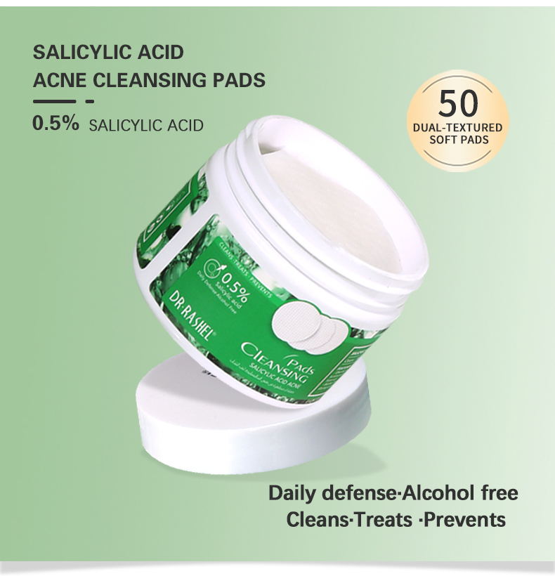 DR RASHEL Salicylic Acid Acne Cleansing Pads Facial Mask Acne Treatment Cotton Pads