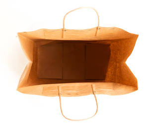 Bolsa de Papel de Color Liso Sin Logotipo, Bolsas de Papel Kraft con Asas de Cuerda, Bolsa de Papel Biodegradable con Asas para Llevar, Precio al por Menor - Product Image 4