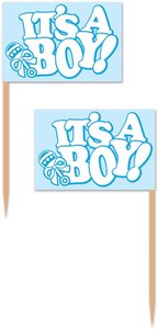 Personalizado <span class=keywords><strong>es</strong></span> un niño palillos banderas pastel Toppers para comida y decoración de fiesta - Product Image 3