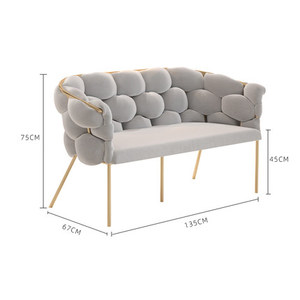 Zone <span class=keywords><strong>de</strong></span> repos pour café nordique, espace <span class=keywords><strong>de</strong></span> négociation, combinaison canapé, réception d'hôtel, canapé en fer forgé - Product Image 6