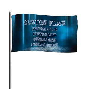 Drapeau de fanion en polyester sur mesure, bannière de 3x5 pieds ou taille personnalisée avec mât en aluminium - Product Image 1